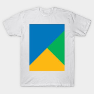 Blue Yellow Green Triangles T-Shirt